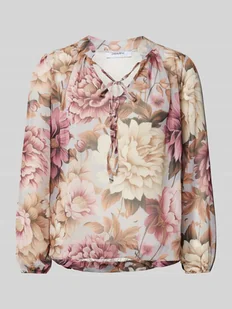 Bluzka o kroju regular fit z dekoltem w serek - Bluzki damskie - miniaturka - grafika 1