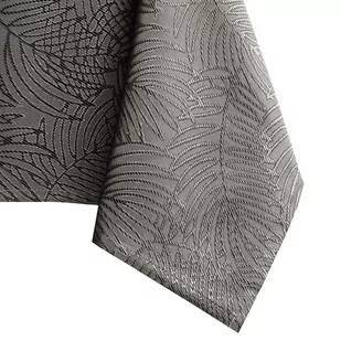 Obrus Gaia Brązowy Tłoczony Roślinny 140 koło AmeliaHome - TCLOTH/AH/GAIA/HMD/COCOA/R140X140 - Obrusy i serwetki - miniaturka - grafika 1