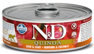 Farmina Farmina N&D Quinoa feline Skin & Coat Herring 80g 54051-uniw - Mokra karma dla kotów - miniaturka - grafika 1