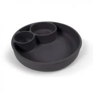 Miseczki i talerzyki dla dzieci - Filibabba silikonowy talerzyk z przegródkami stone - miniaturka - grafika 1