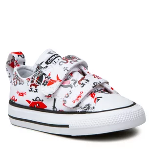 Converse Trampki Ctas 2v Ox 772875C White/University Red/Black - Trampki damskie - miniaturka - grafika 1