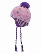 Czapeczki dla niemowląt - Döll Dzianinowa czapka w kolorze fioletowo-jasnoróżowym - miniaturka - grafika 1