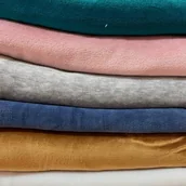 Pasmanteria - Welur bawełniany odzieżowy - ścinki MIX , końcówki - 1kg - miniaturka - grafika 1