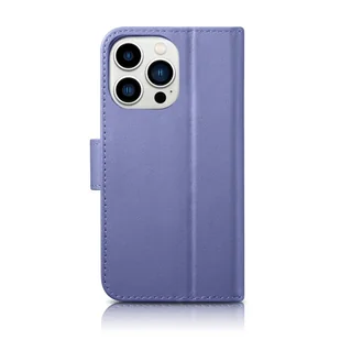iCarer Wallet Case 2in1 etui iPhone 14 Pro Max skórzany pokrowiec z klapką Anti-RFID jasnofioletowy (WMI14220728-LP) - Etui i futerały do telefonów - miniaturka - grafika 2