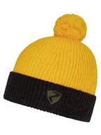 Czapki damskie - Ziener Dziecięca czapka z pomponem IKEN/dziergana, podszewka z polaru, zawartość wełny, żółty (Cyber Yellow), S - miniaturka - grafika 1