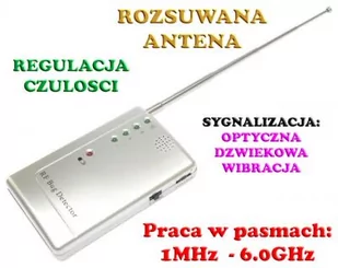 Wykrywacz podsłuchw, kamer, GPS, GSM... - Wykrywacze podsłuchów - miniaturka - grafika 1