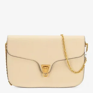 Damska torba na ramię crossbody ze skóry naturalnej Coccinelle BEAT SOFT E1LF6120101Y87 Jasnobeżowa (8059978418319) - Torebki damskie - miniaturka - grafika 1