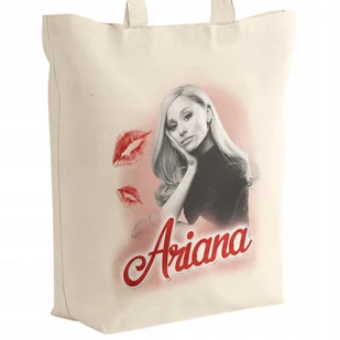 Torba bawełniana z dnem na zakupy 42x38x10 Ariana Grande Dla Fanów - Torby i wózki na zakupy - miniaturka - grafika 1
