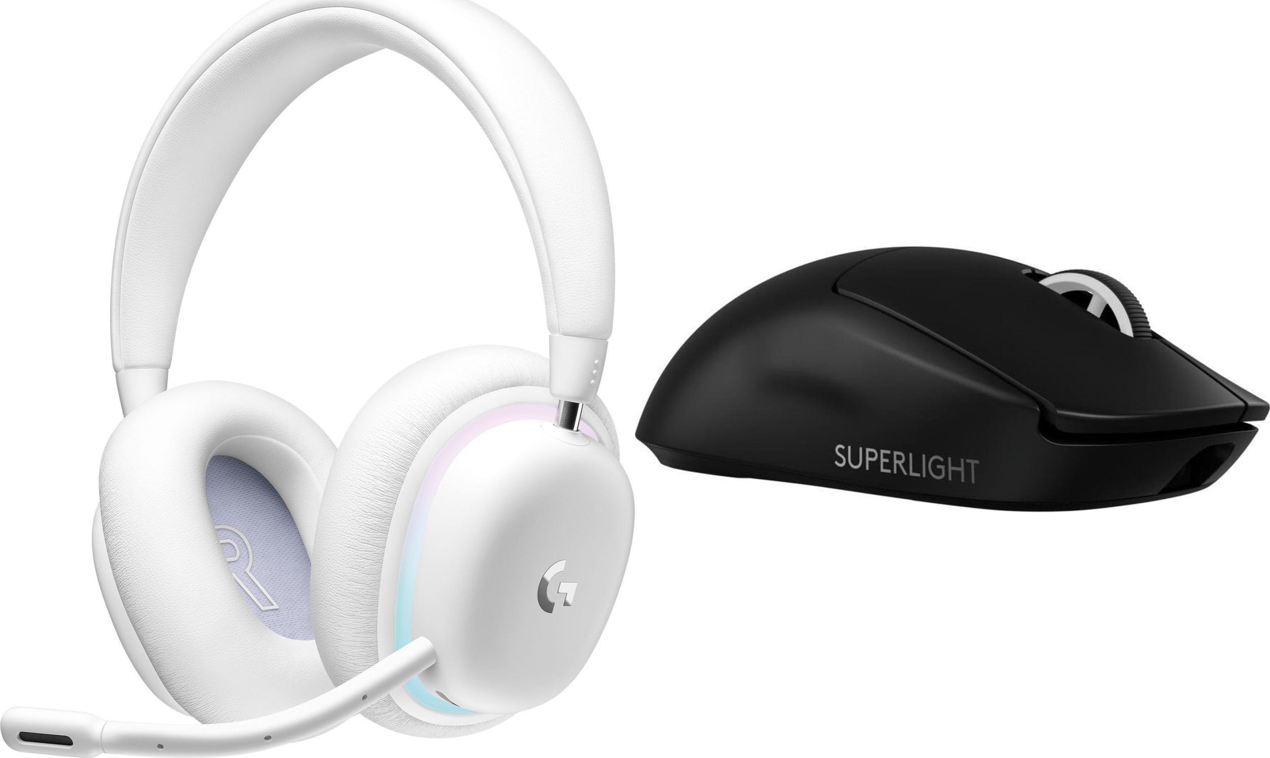 Logitech G735 Białe 981-001083 + G PRO X SuperLight 2 910-006630