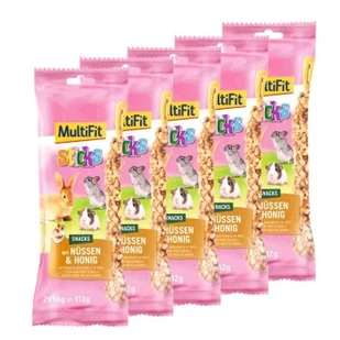 MultiFit Sticks 5 x 2 pałeczki z orzechami i miodem - Karma dla gryzoni - miniaturka - grafika 1