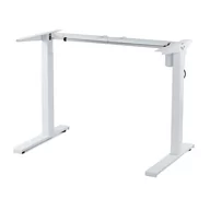 Biurka - Białe biurko elektryczne z ładowarką stelaż Spacetronik SPE-152W - miniaturka - grafika 1