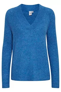 ICHI Damski sweter Ihkamara V Ls, 184140/francuski niebieski, XL - Swetry damskie - miniaturka - grafika 1