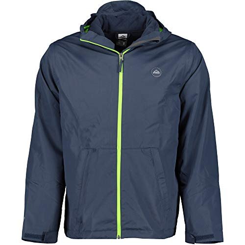McKINLEY podwójna kurtka dla dzieci Justin niebieski granatowy/zielony limonkowy (navy dark/green lime) 116