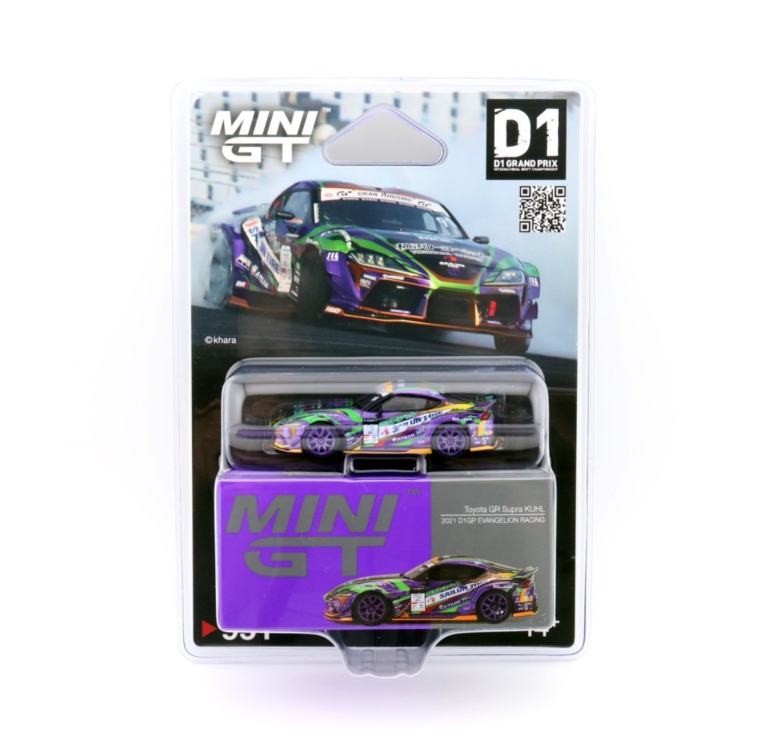 MINI GT Toyota GR Supra KUHL 2021 D1GP Evengelion Racing RHD MGT00961-BL MiniGT