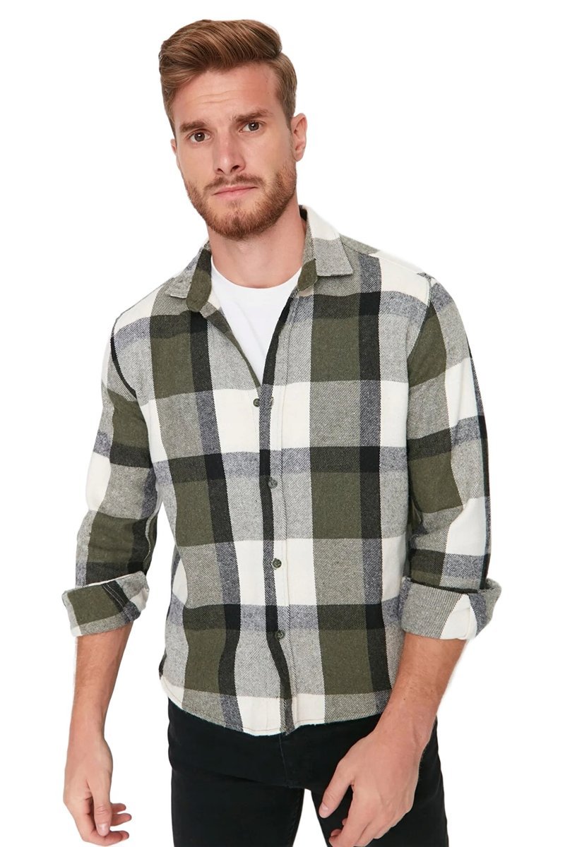 TRENDYOL MAN MĘSKA KOSZULA CASUAL W KRATĘ Z DŁUGIM RĘKAWEM XL 5DA