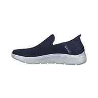 Kapcie damskie - Skechers Kapcie męskie 216491 NVY, granatowe, tekstylne, rozmiar 12 UK, Tkanina granatowa, 47.5 EU - miniaturka - grafika 1