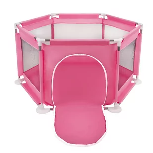 KS-100X-PINK Selonis Sześciokąt składany KS-100X różowy 63x64 Zabawka kojec - Łóżeczka i kojce - miniaturka - grafika 1