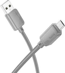Kabel USB A do Micro USB Hoco 2,4A 1 m X113 szary - Kable USB - miniaturka - grafika 1