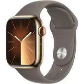 Smartwatch - Apple Watch 9 GPS + Cellular 41mm Stal Sport S/M Brązowy - miniaturka - grafika 1