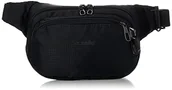 Torebki damskie - Pacsafe Vibe 100 – torba biodrowa antykradzieżowa, ochrona przed kradzieżą, torba na ramię, Czarny / Jet Black, 0, nowoczesny - miniaturka - grafika 1