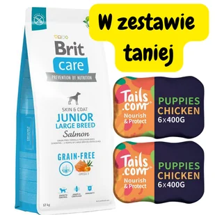 Brit Care Grain-Free Junior Large Breed Salmon&Potato 12 kg - Sucha karma dla psów - miniaturka - grafika 4