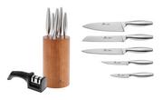 Noże kuchenne - Gerlach Zestaw noży kuchennych FINE + ostrzałka - miniaturka - grafika 1