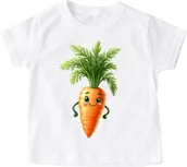 Koszulki dla dziewczynek - Koszulka z marchewką - miniaturka - grafika 1