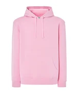Bluzy męskie - Bluza dresowa  męska z kapturem kolor różowy roz.S - miniaturka - grafika 1