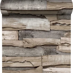 Tapeta Wood beżowa imitacja deski winylowa na flizelinie - Tapety - miniaturka - grafika 1