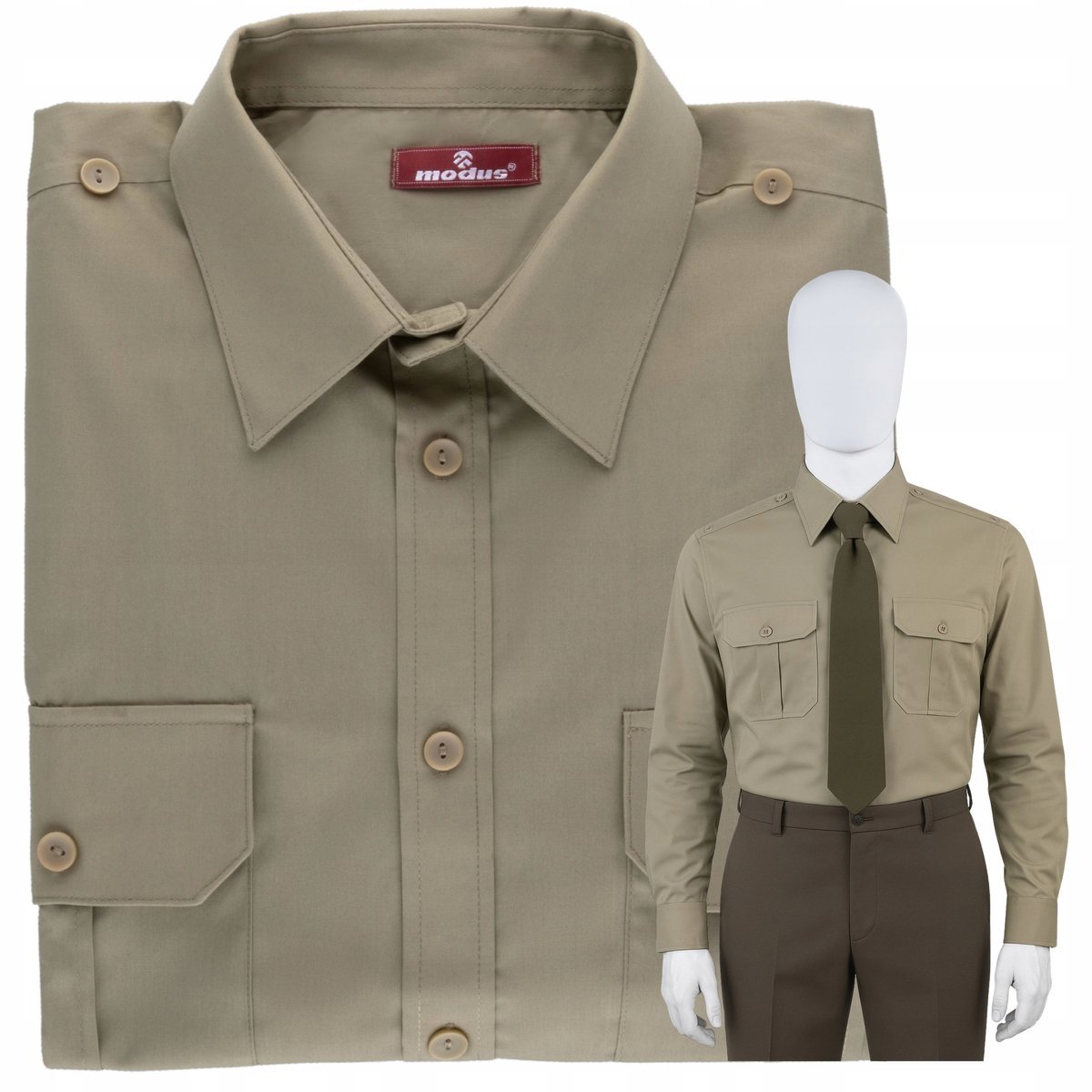 Koszulo-bluza Koszula Wojska Polskiego 310/MON Khaki Długi Rękaw 43C Męska