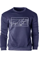 Bluzy męskie - Ciepła Bluza  N2024L483 - granatowa - Risardi - miniaturka - grafika 1