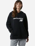 Bluzy damskie - Bluza damska z kapturem kangurka New Balance NBWT03810BK S Czarna (194389408073) - miniaturka - grafika 1