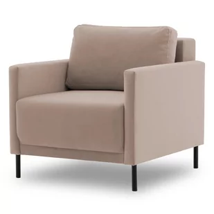 Elegancki fotel welurowy, Laya 70, 85x96x90 cm, jasny brąz - Fotele - miniaturka - grafika 1
