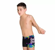 Kąpielówki dla chłopców - ARENA Szorty kąpielowe chłopięce Arena Game Over czarny Black-Multi 116 - miniaturka - grafika 1