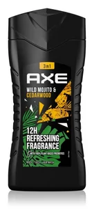Axe Wild zapewnia długotrwały zapach Green Mojito i Cedarwood bez soli aluminiowych, 1 sztuka Żel pod prysznic - Kosmetyki do kąpieli - miniaturka - grafika 1