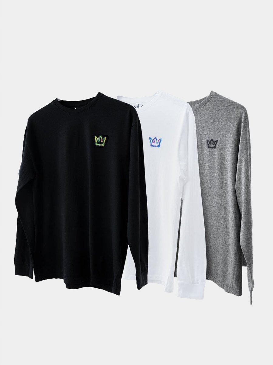 Zestaw 3 SZTUKI Koszulek Z Długim Rękawem LONGSLEEVE KOLORY Jigga Spray XXL