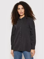 Koszule damskie - Vero Moda Koszula jeansowa Flora 10258235 Czarny Oversize - miniaturka - grafika 1