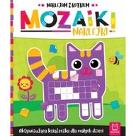 Kolorowanki, wyklejanki - Mozaiki naklejki. Naklejam z kotkiem - miniaturka - grafika 1