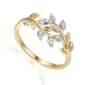 Pierścionki - Pierścionek złoty z brylantami R79395 - miniaturka - grafika 1