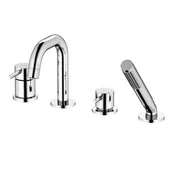 Baterie wannowe i prysznicowe - Oltens Molle bateria wannowo-prysznicowa kompletna 4-otworowa chrom 34200100 - miniaturka - grafika 1