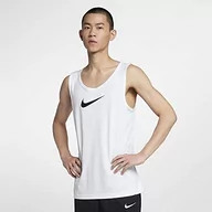 Koszulki sportowe męskie - Nike M NK DRY TOP SL CROSSOVER BB, biały (biały/czarny), 2XL - miniaturka - grafika 1