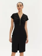 Sukienki - Rinascimento Sukienka koktajlowa CFC0117728003 Czarny Slim Fit - miniaturka - grafika 1