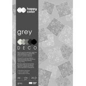 Szkolne artykuły papiernicze - Happy Color Blok Deco Grey - miniaturka - grafika 1