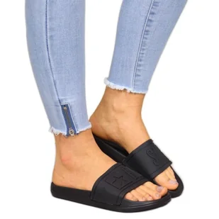 Klapki plażowe Big Star DD274A271 czarne - Klapki i japonki damskie - miniaturka - grafika 1