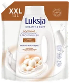 Kosmetyki do kąpieli - Pielęgnujący płyn do kąpieli z mleczkiem bawełnianym Luksja 1500 ml Zapas - miniaturka - grafika 1