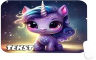 Podkładki pod mysz - PODKŁADKA POD MYSZKĘ Z NADRUKIEM UNICORN JEDNOROŻEC PONY-TEKST -29X36 - miniaturka - grafika 1