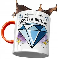 Kubki - Kubek Pomarańczowy Dla Siostry Urodziny na Prezent z Nadrukiem ze Zdjęciem + Opakowanie na prezent (wzór 04) - miniaturka - grafika 1