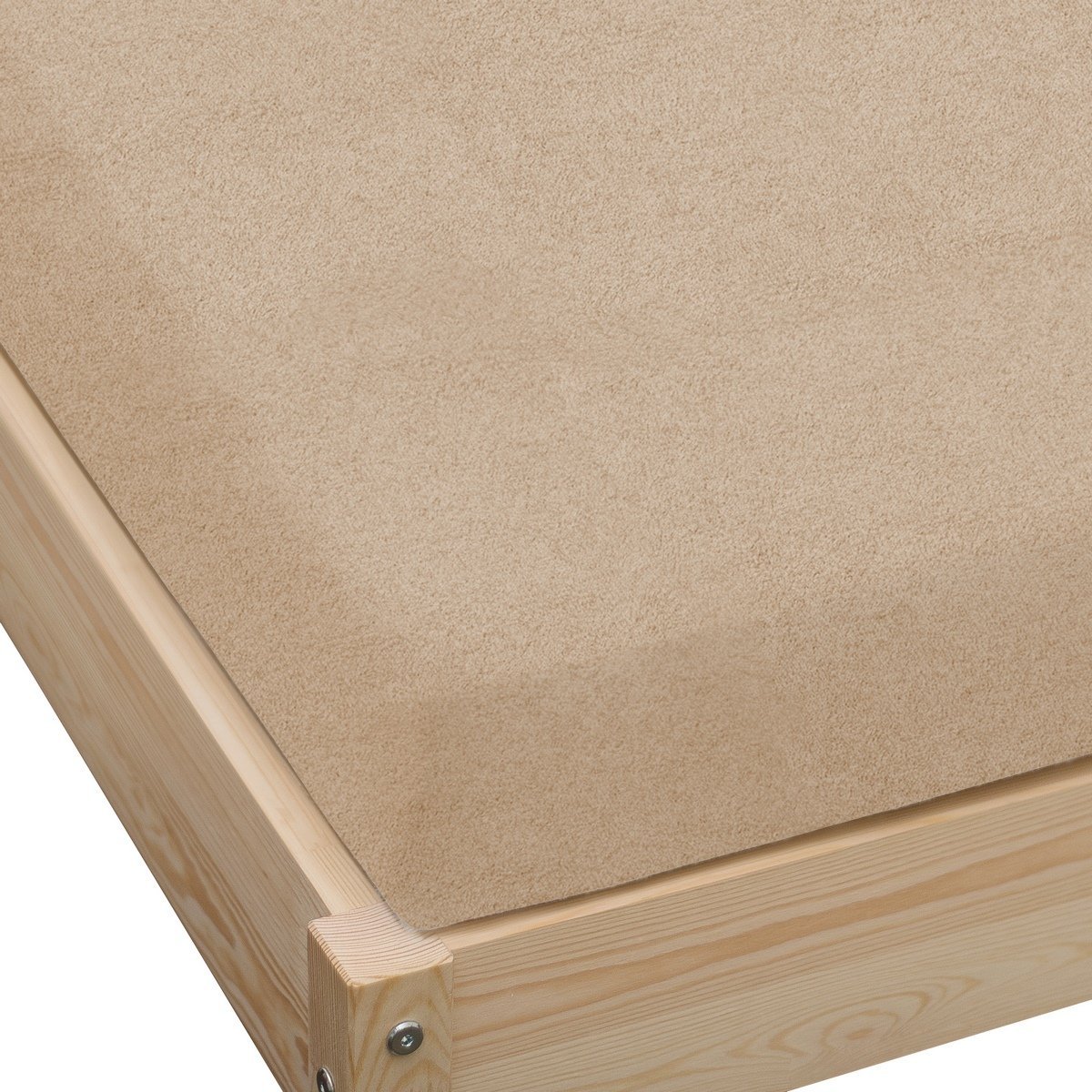 Prześcieradło frotte z gumką 180x200 cappuccino GRUBE