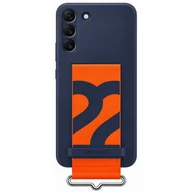 Etui i futerały do telefonów - Samsung Etui Silicone Cover Strap do Galaxy S22+ EF-GS906TNEGWW Navy - miniaturka - grafika 1