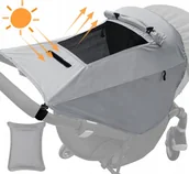 Akcesoria do wózków - Daszek Przeciwsłoneczny Do Wózka Markiza Osłona Anty Uv Wodoodporna Ochrona - miniaturka - grafika 1